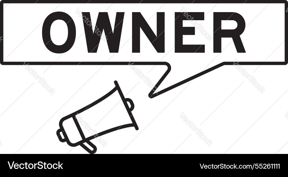 Megaphone icon with speech bubble in word owner Megaphone icon with speech bubble in word owner vector image