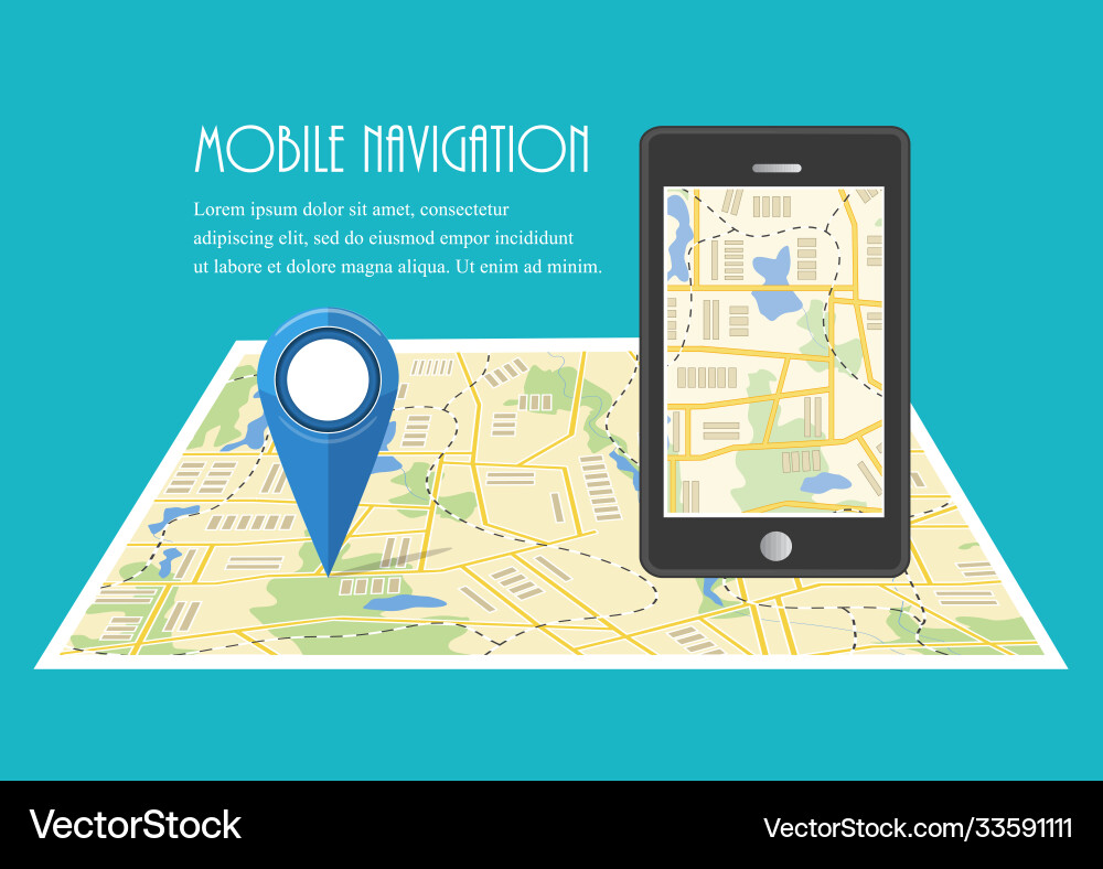 Navigation Map Concept Delivery vector image