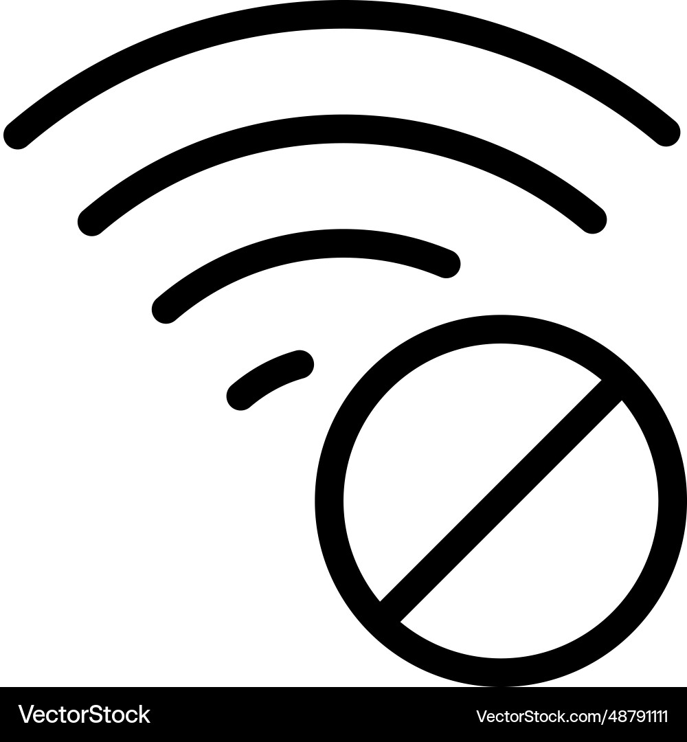 Technological device without internet connection vector image