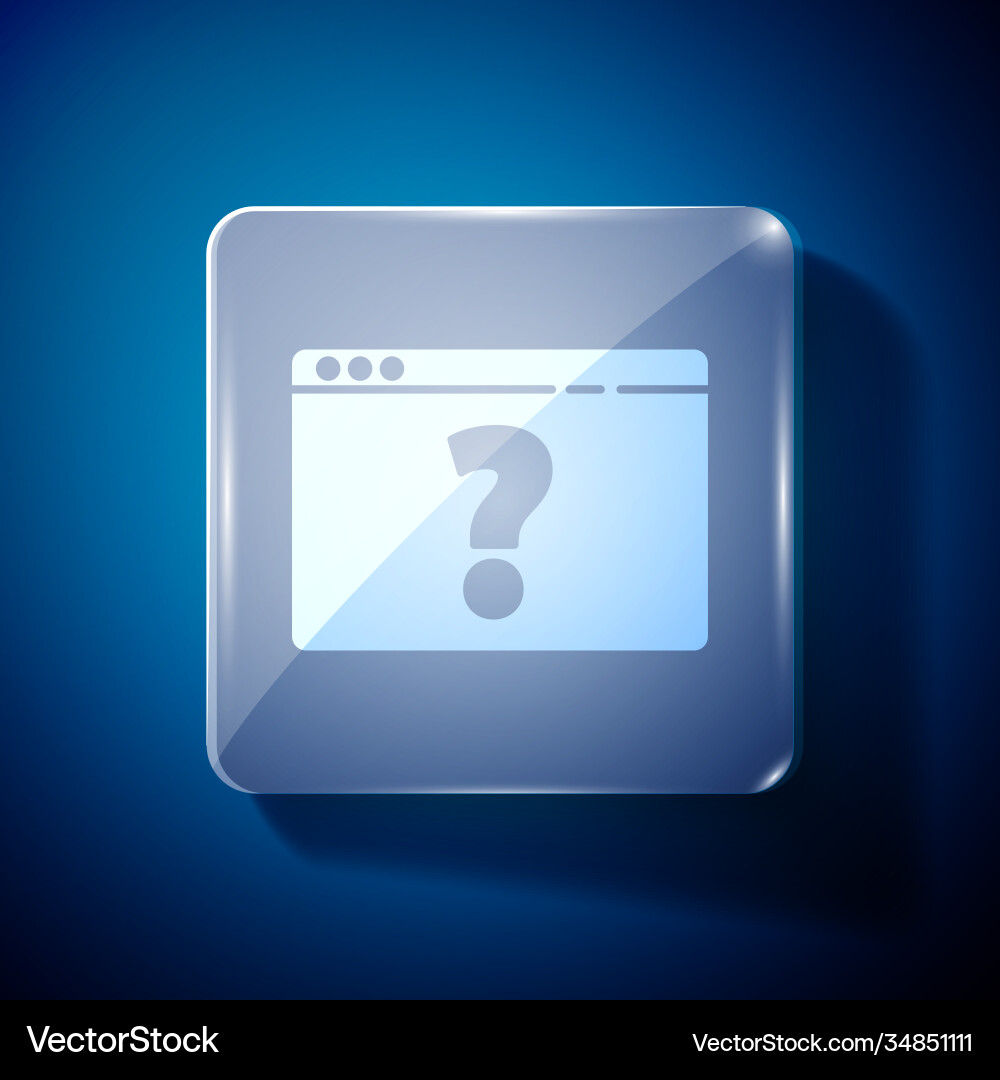 White browser with question mark icon isolated White browser with question mark icon isolated vector image