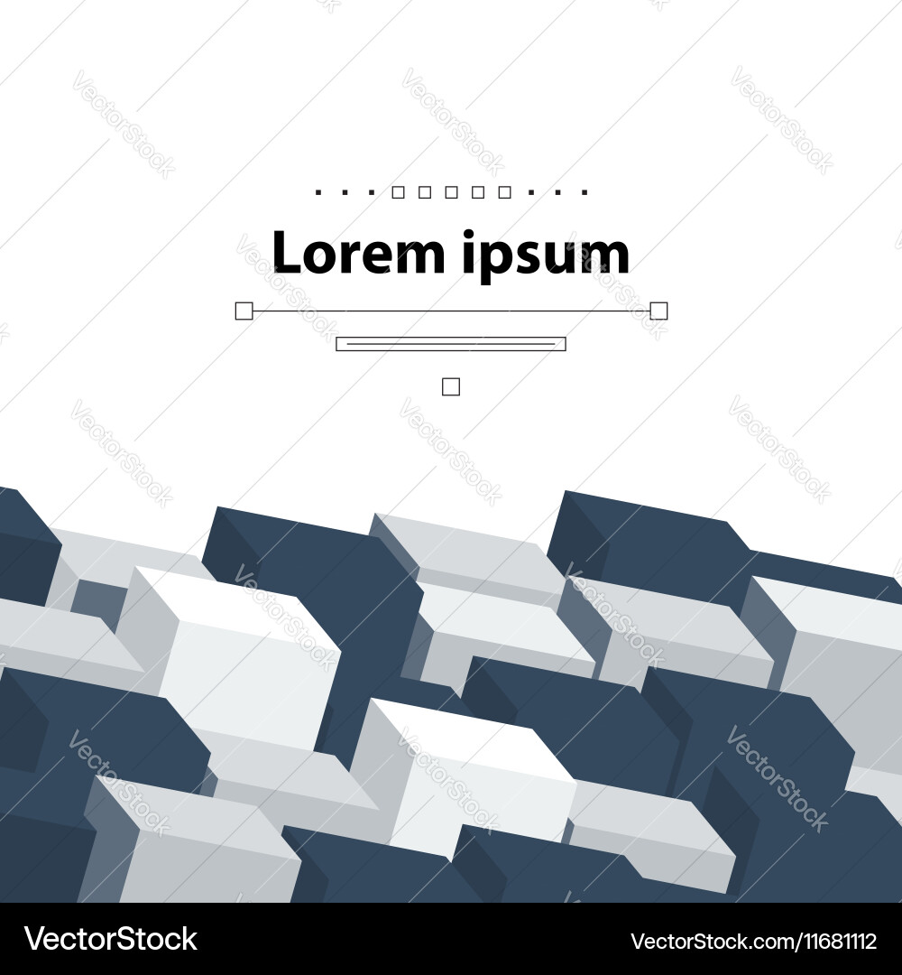 Abstract backdrop with random cubes vector image