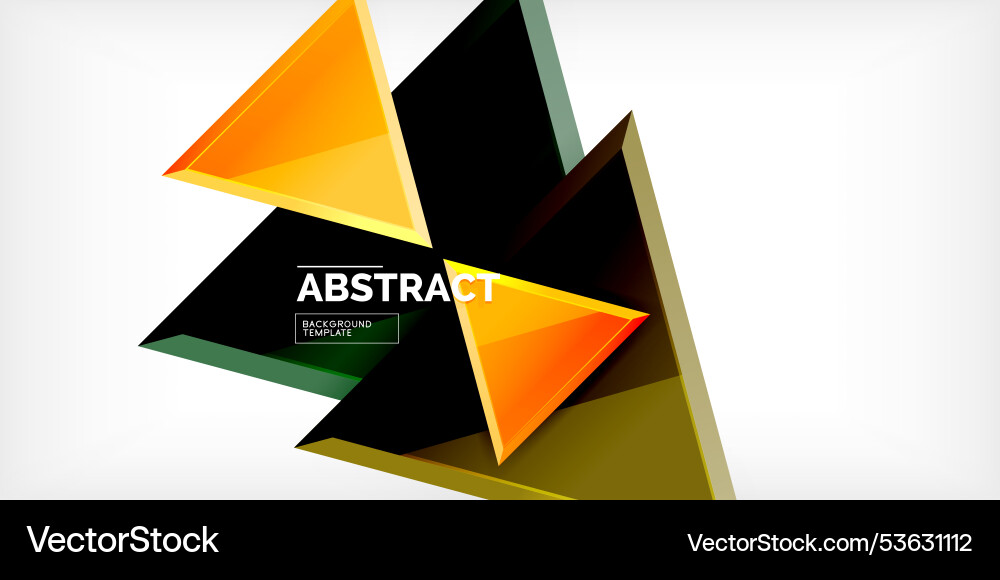 Abstract background - colorful triangles with 3d Abstract background - colorful triangles with 3d Vector Image
