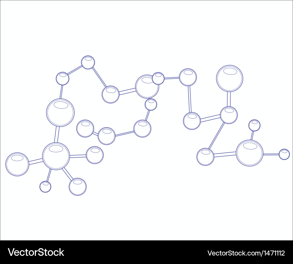 Abstract molecular structure background Vector Image