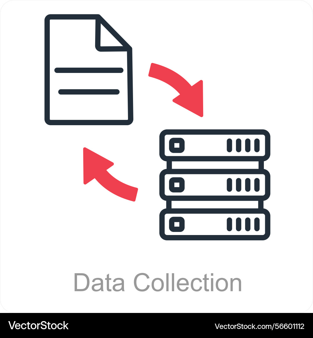 Data collection icon concept Vector Image