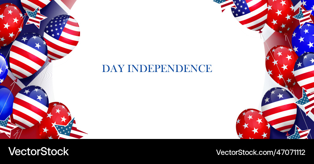 Design with balloons elements of the flag vector image