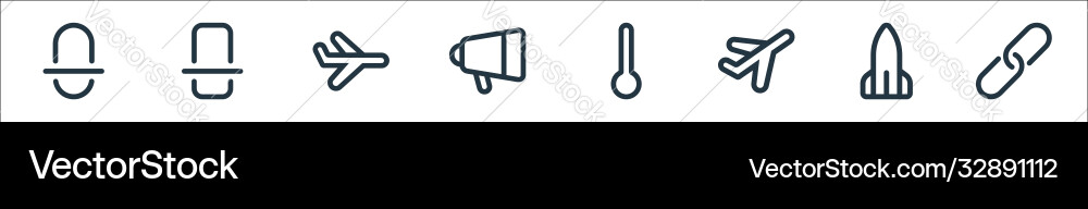 Device line icons linear set quality Device line icons linear set quality vector image