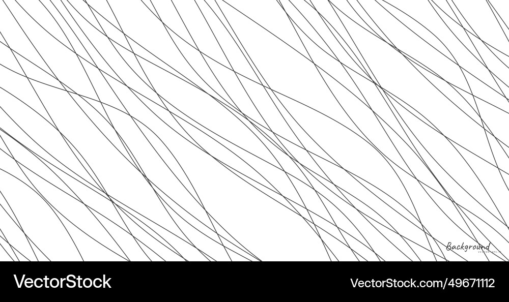 Hand drawn lines abstract pattern wave simple Vector Image