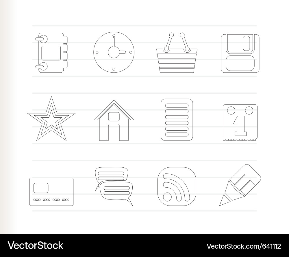 Internet and website icons Vector Image