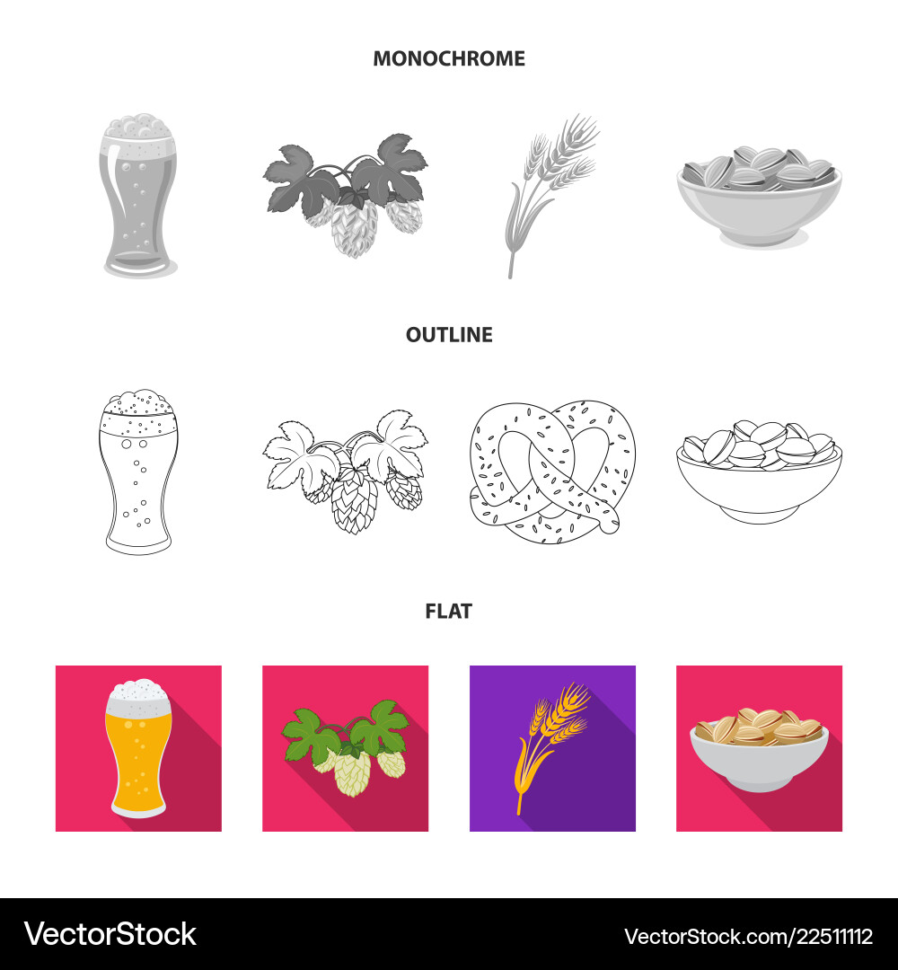 Isolated object of pub and bar logo collection Isolated object of pub and bar logo collection vector image
