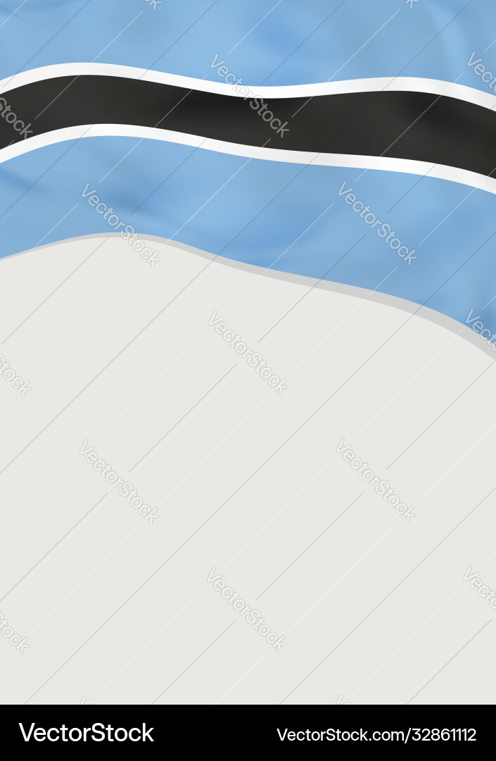 Leaflet design with flag botswana template Leaflet design with flag botswana template vector image