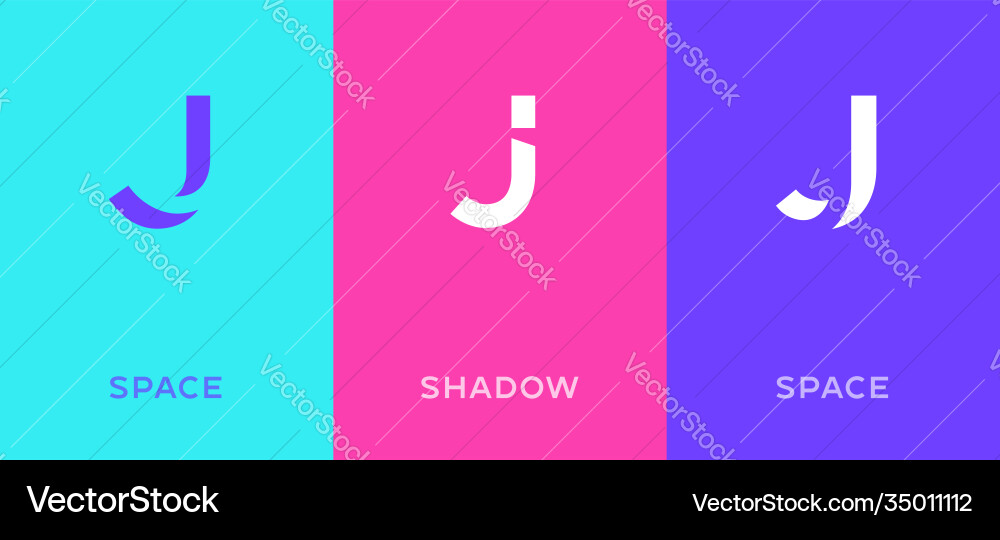 Minimal J Logo Elements Vector Image