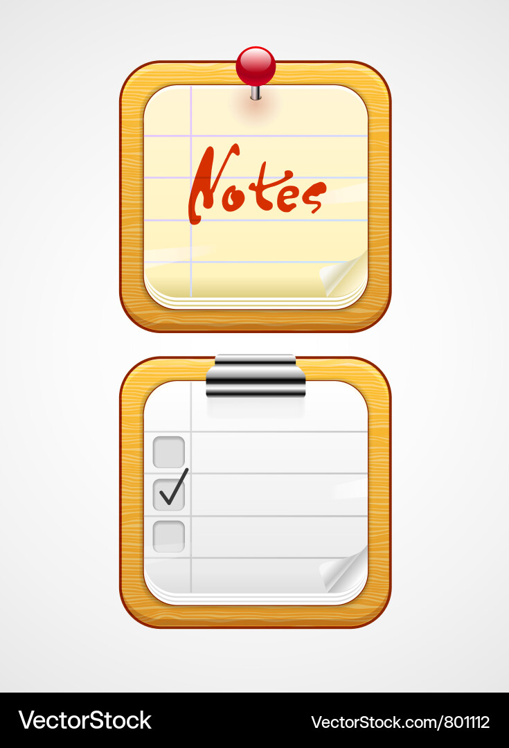 Notepad icons Vector Image