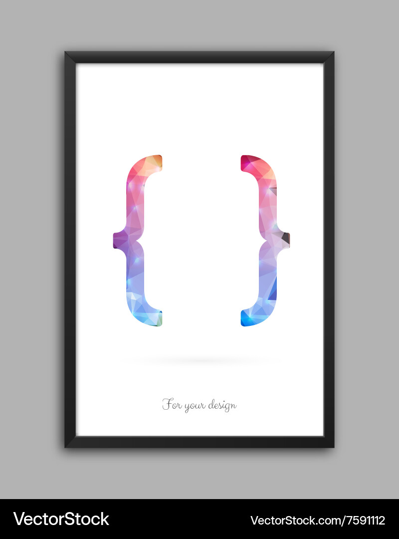Object in frame vector image