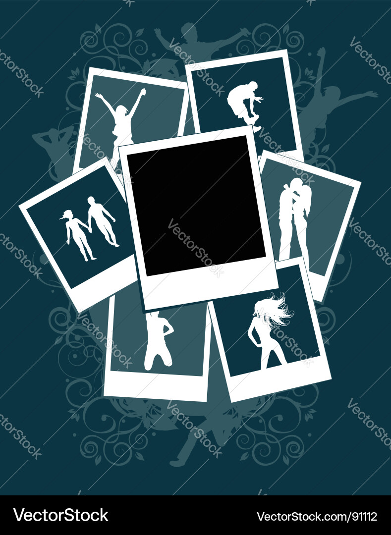 Polaroid Frame Template vector image