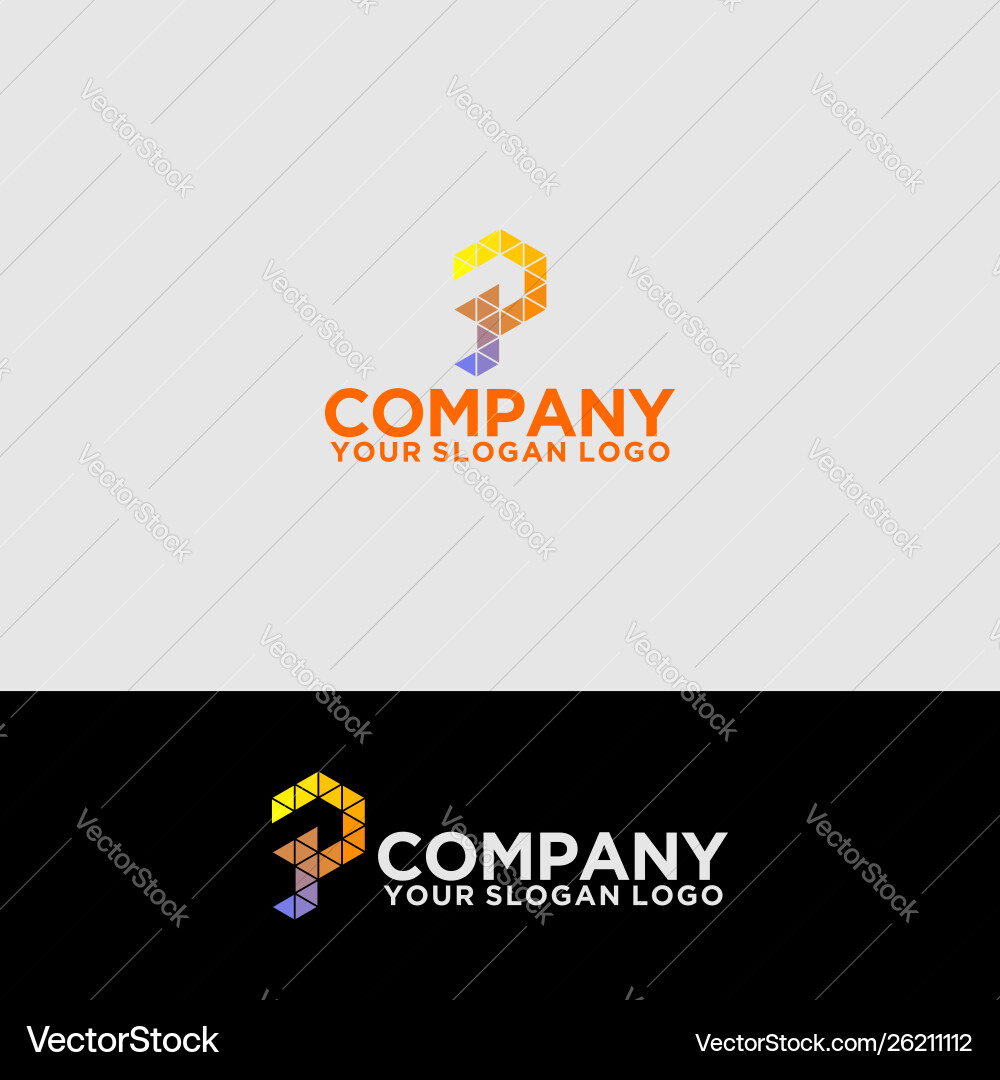Polygon letter p 07 Polygon letter p 07 vector image