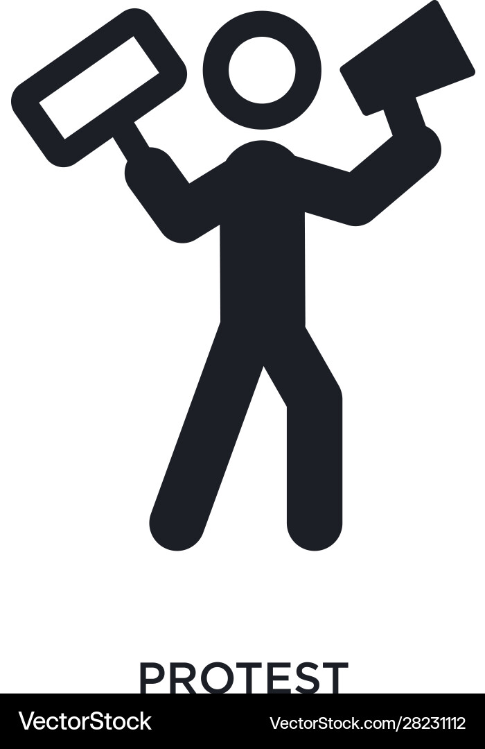 Protest isolated icon simple element from Vector Image