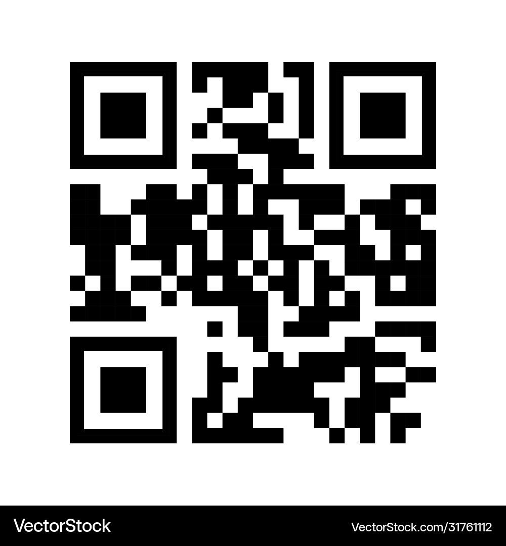 Qr code sample for smartphone scanning isolated Qr code sample for smartphone scanning isolated vector image