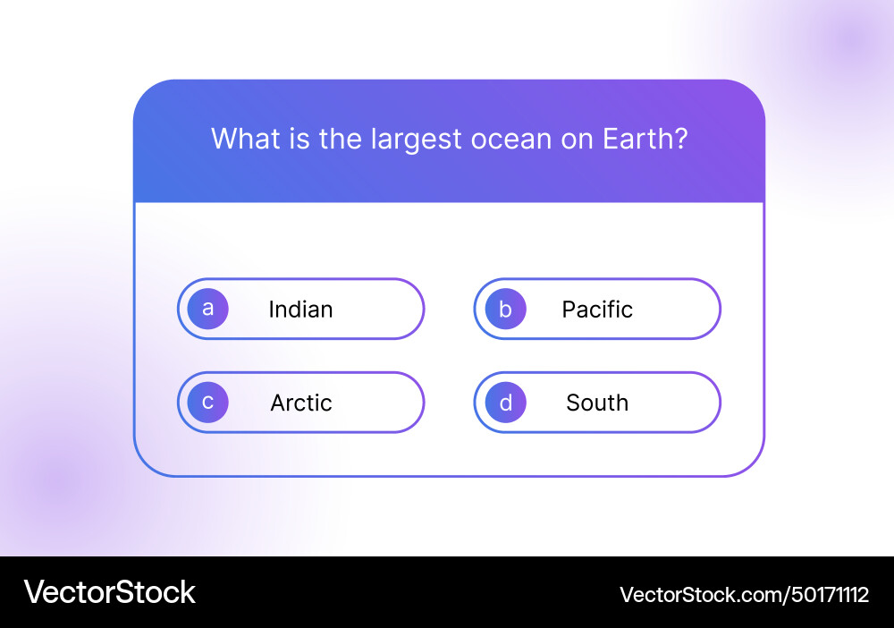 Quiz questions game template Quiz questions game template vector image