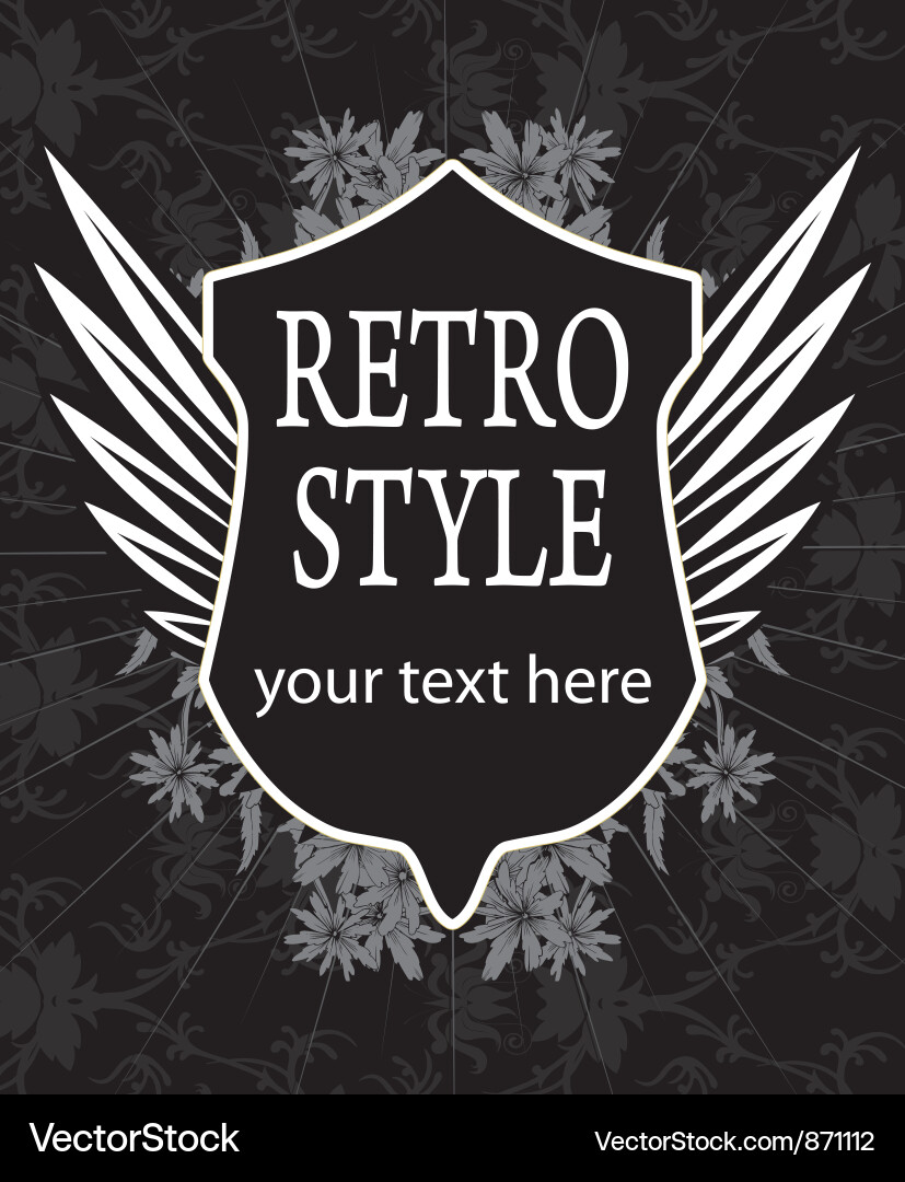 Retro Label mit Schild Vektorbild