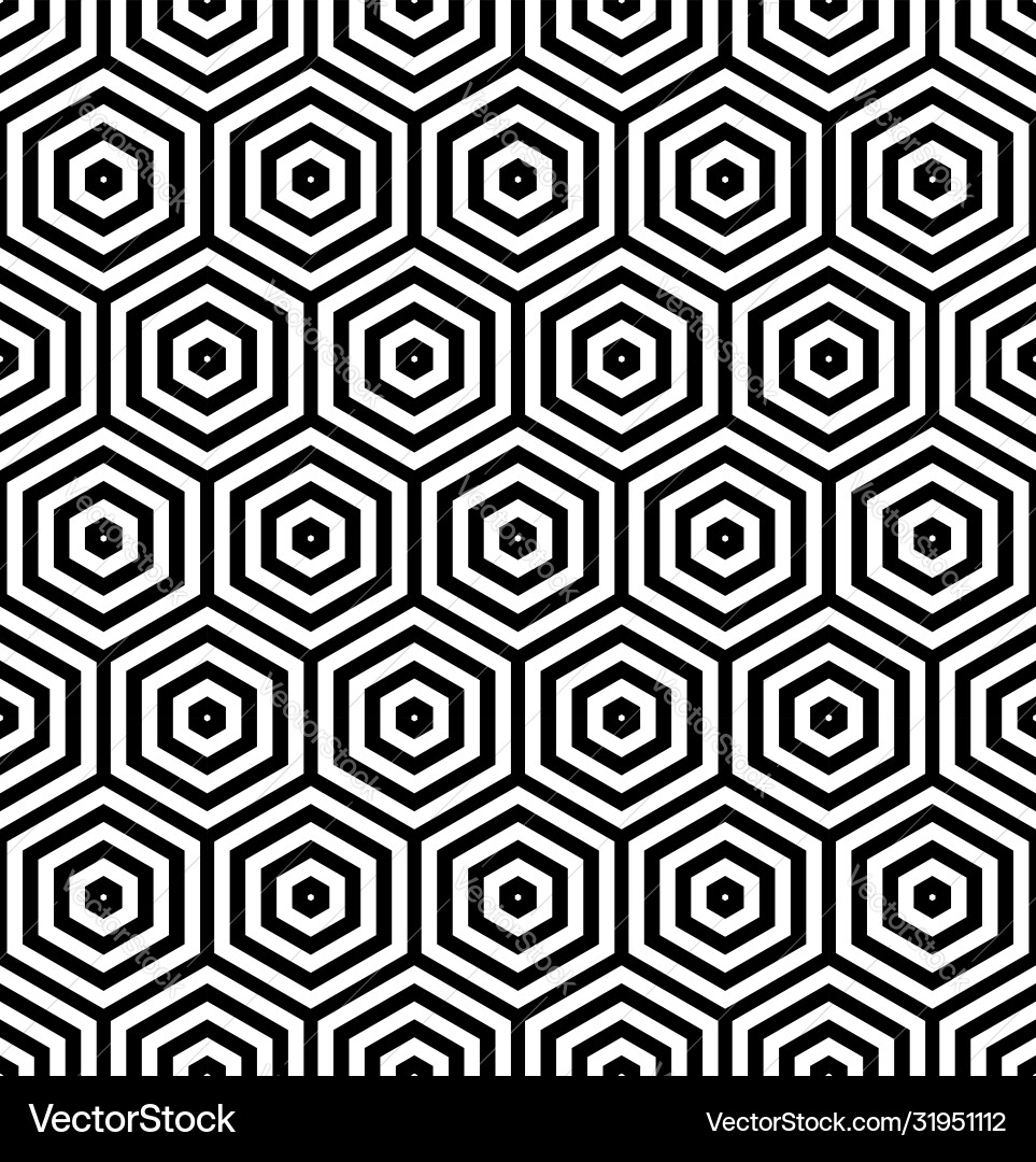 Seamless hexagons pattern vector image