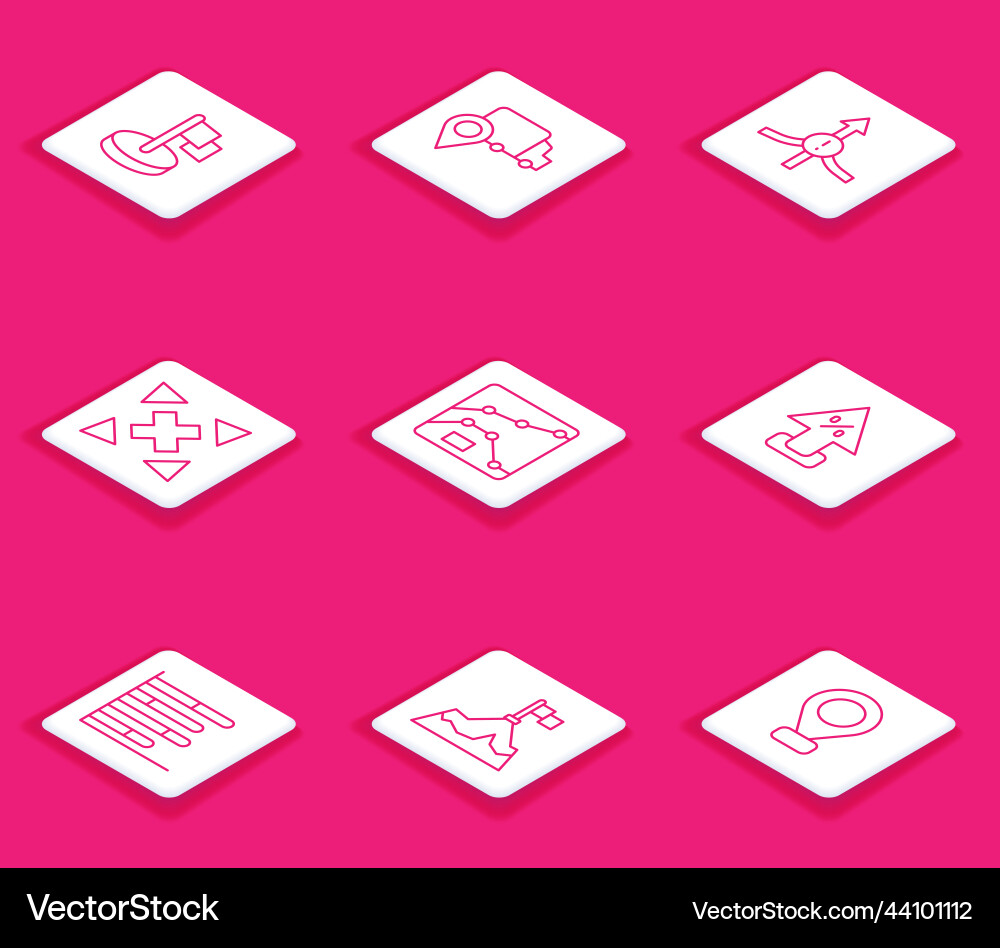 Set line flag delivery tracking arrow many ways Set line flag delivery tracking arrow many ways vector image