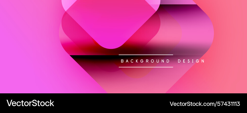 Abstract pink background overlapping shapes vector image