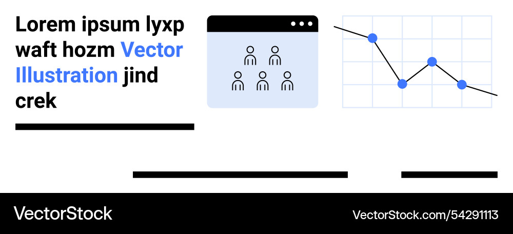 Business analytics chart and team structure Business analytics chart and team structure Vector Image