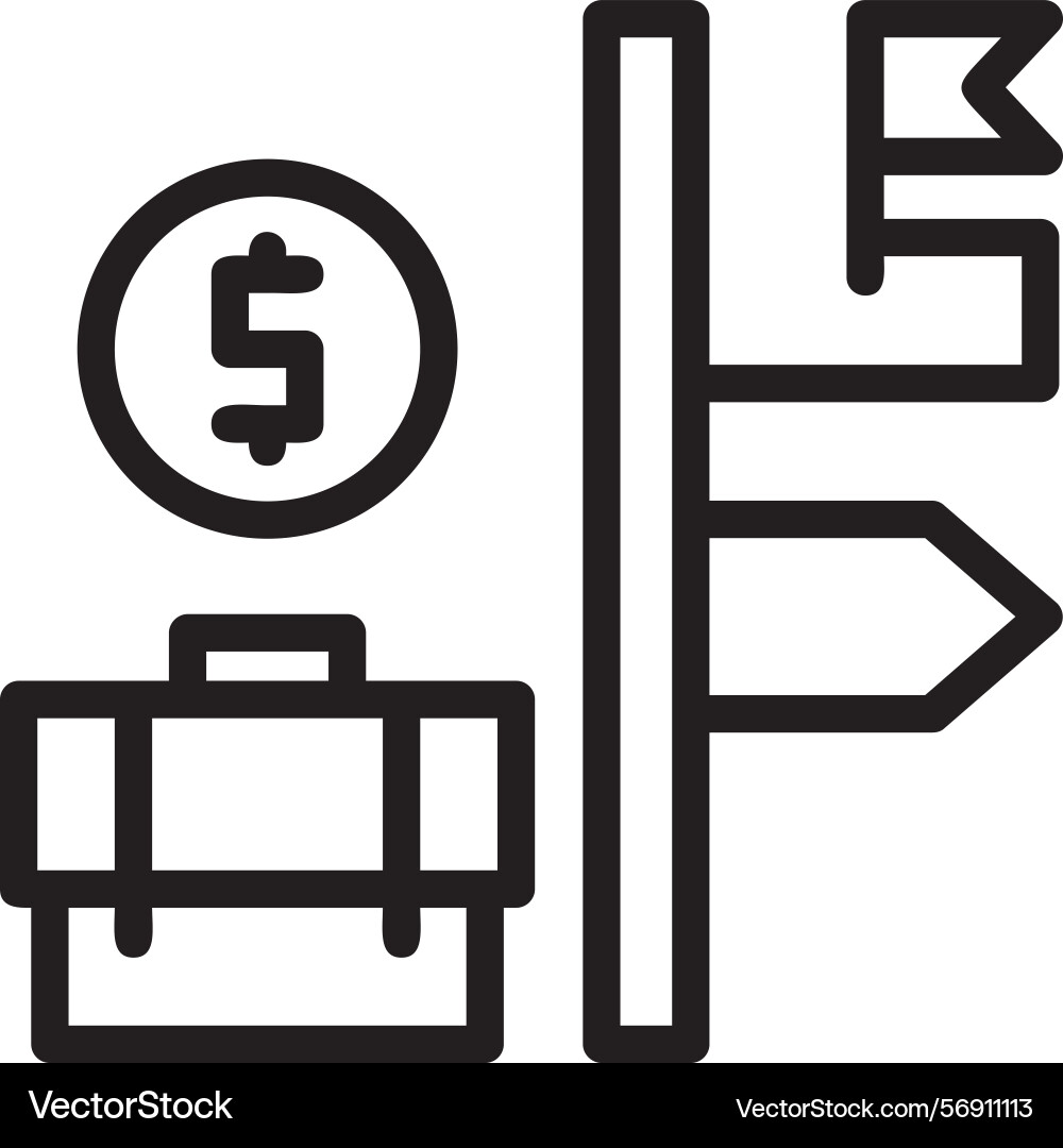 Career path linear style icon design Vector Image