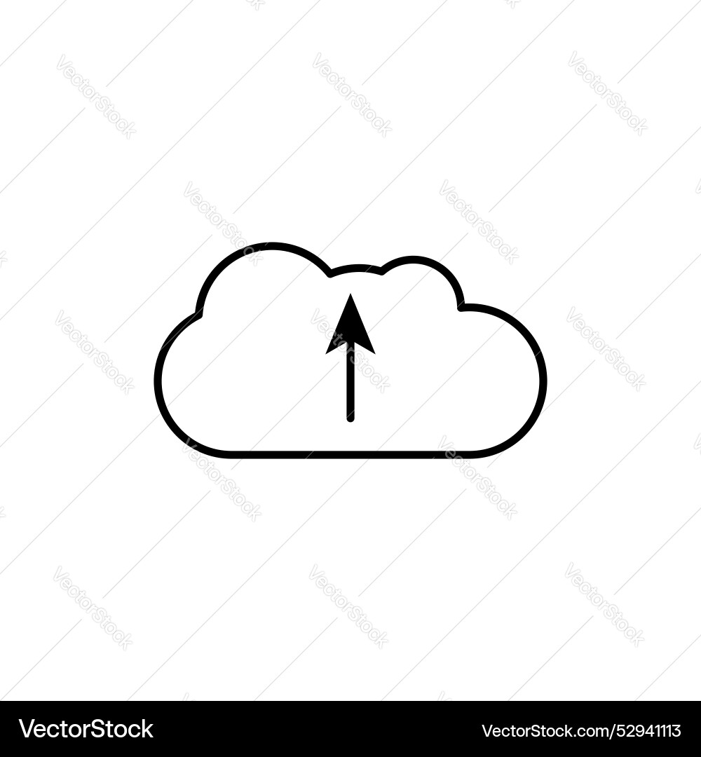Cloud upload icon set file or folder vector image