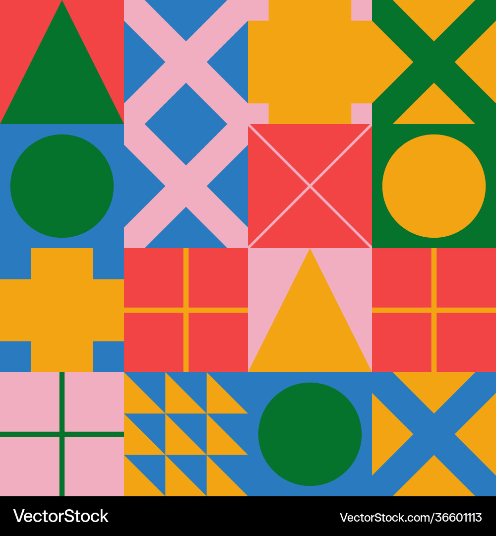 Colorful geometric pattern design Vector Image