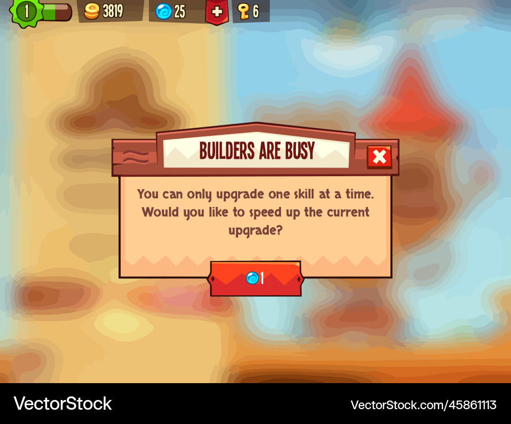 Complete set of level button game ui pop-up icon vector image