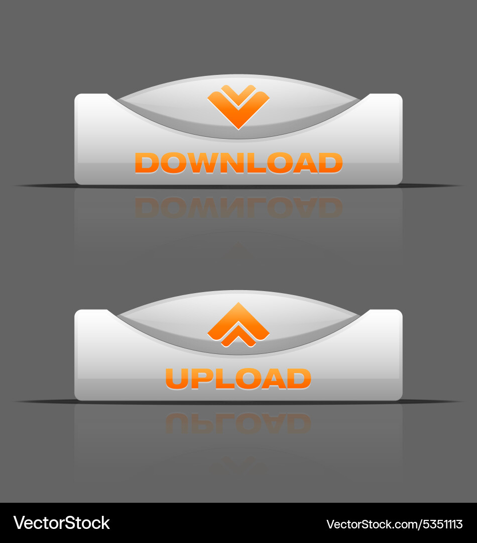Download and upload buttons Vector Image