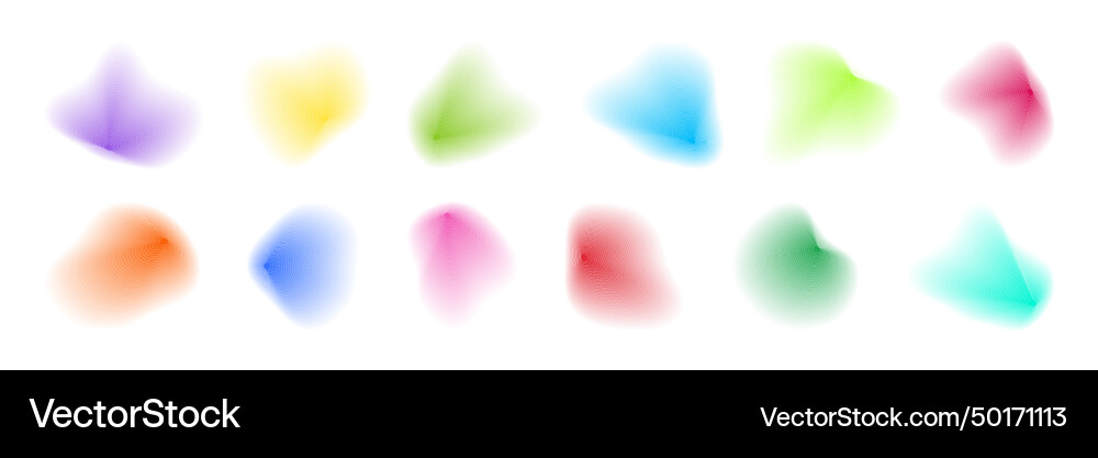 Gradient blur blob shapes Gradient blur blob shapes vector image