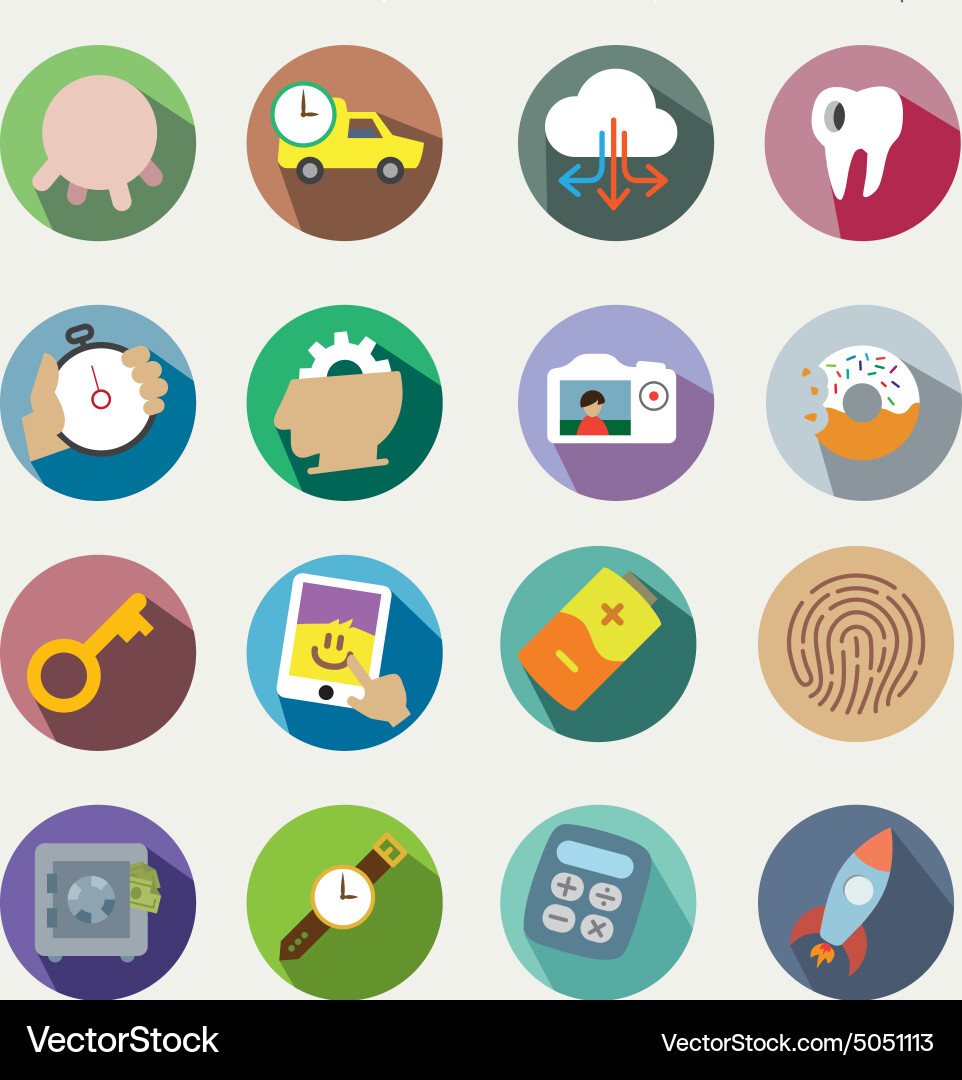 Icons set for web and user interface Vector Image