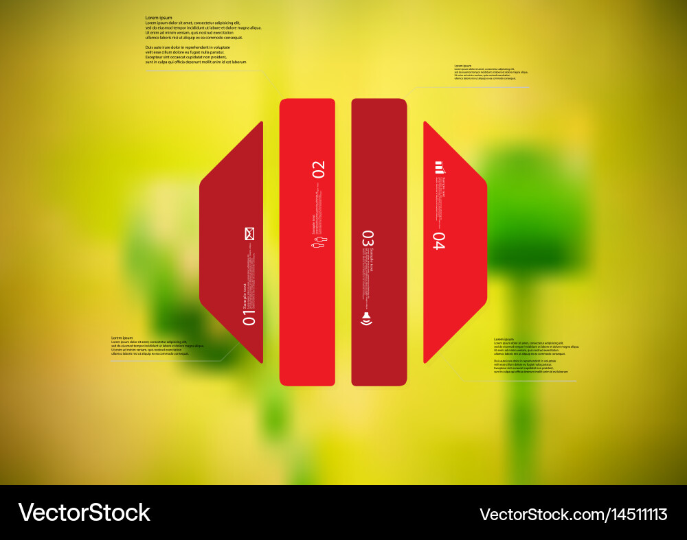Infographic template with octagon vertically vector image