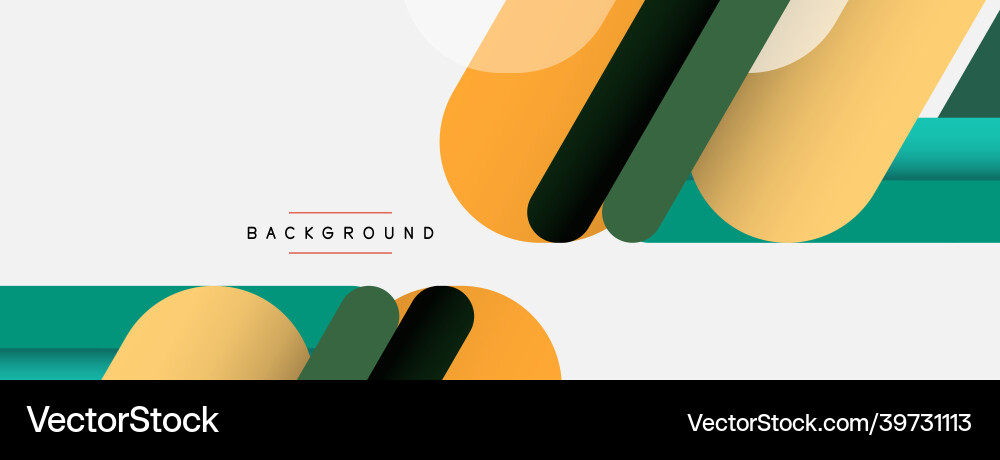 Overlapping round shapes and lines background Vector Image