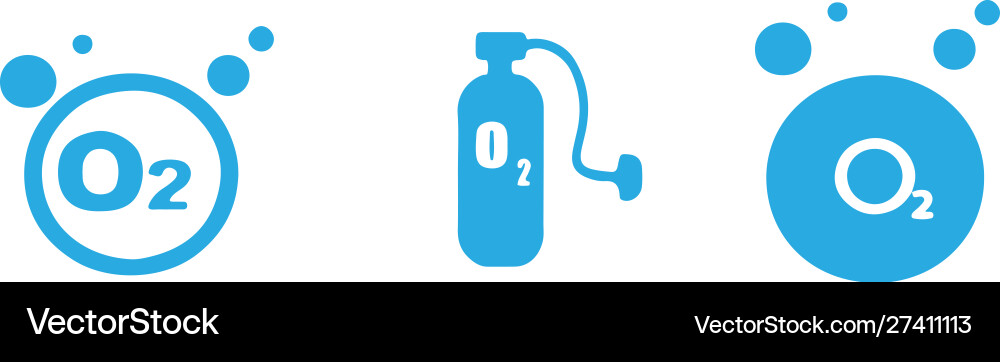 Oxygen o2 icon Vector Image