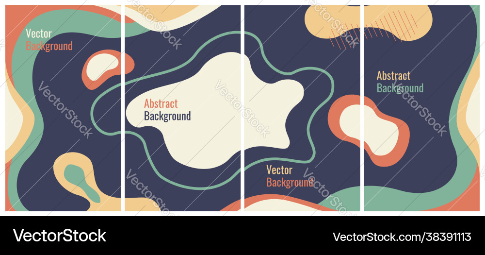 Set vertical abstract backgrounds Vector Image