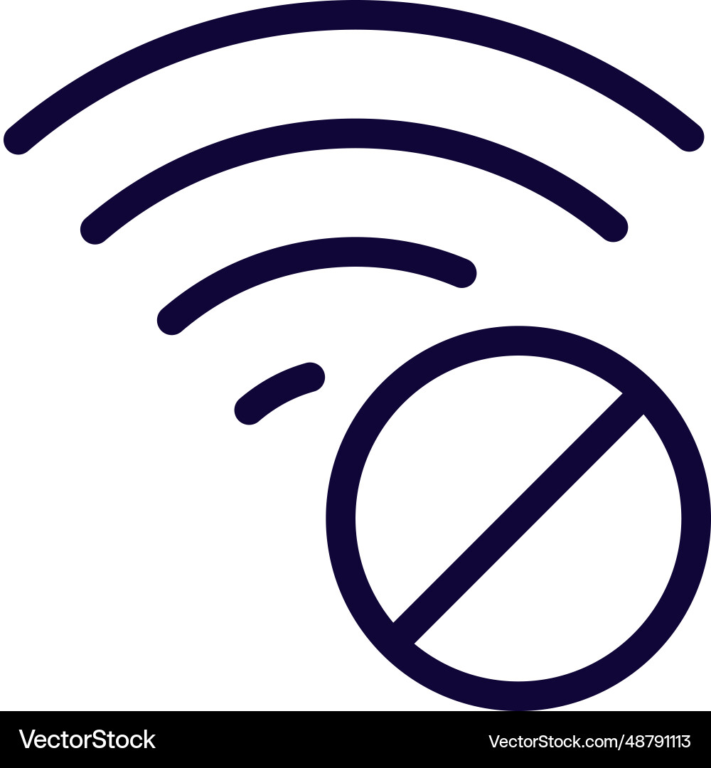 Technological device without internet connection vector image
