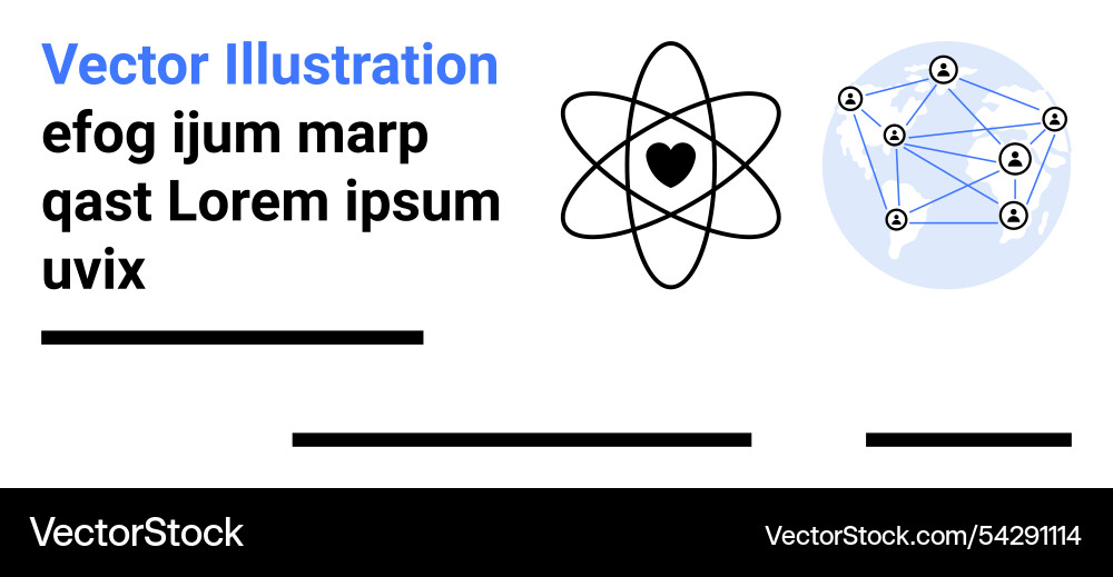 Abstract atom and social network connection Vector Image