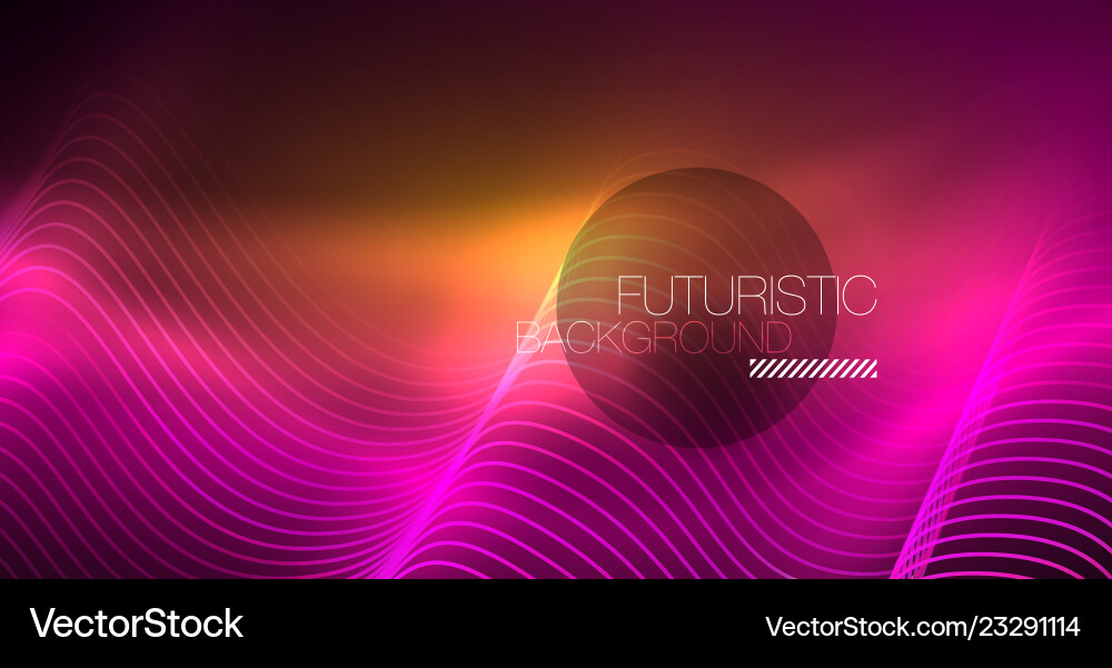 Abstract shiny glowinng color wave design element Vector Image