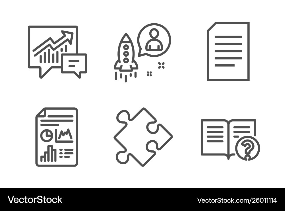Accounting startup and report document icons set Accounting startup and report document icons set Vector Image