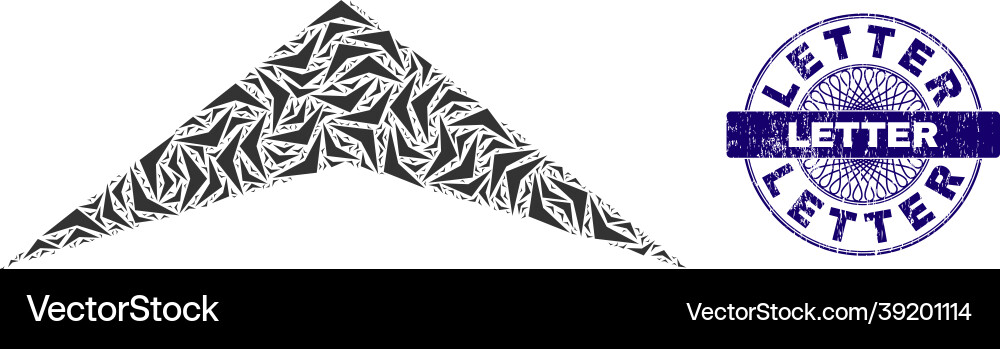 Arrowhead up recursive composition Arrowhead up recursive composition vector image