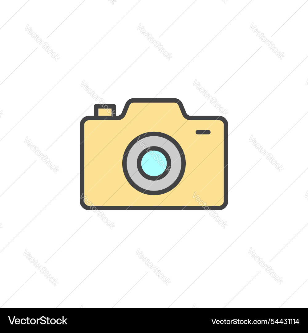 Camera icon in colored version Camera icon in colored version vector image