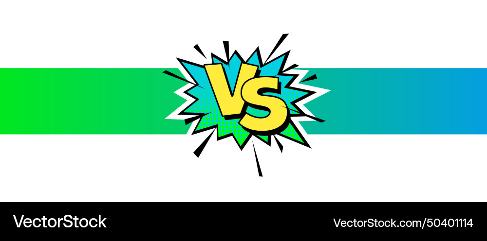 Cartoon comic background vs fight versus comics vector image