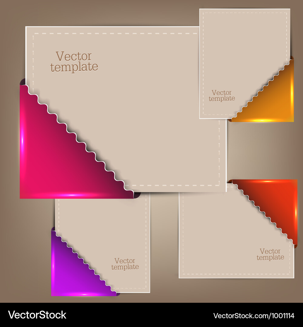 Colorful bookmarks and notes for text vector image