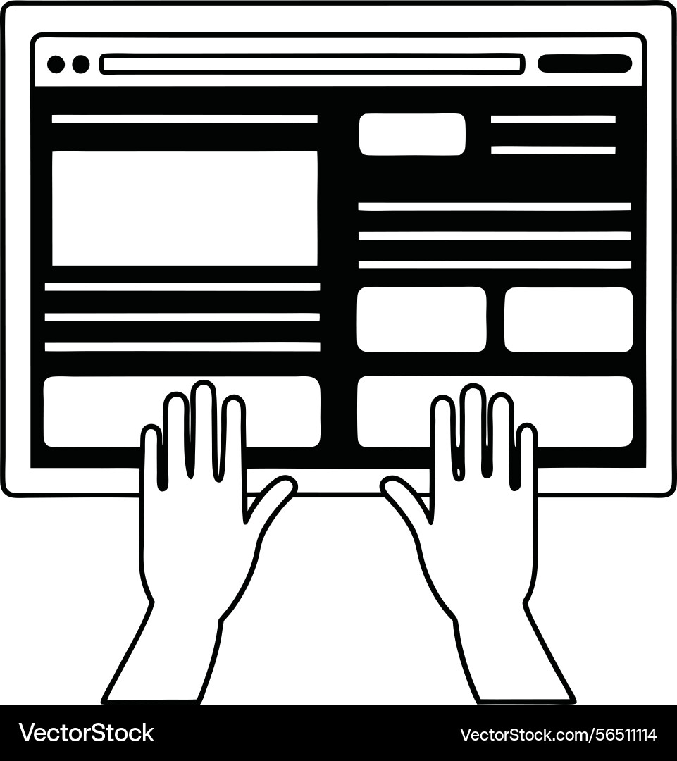 Digital user experience and web interface Vector Image
