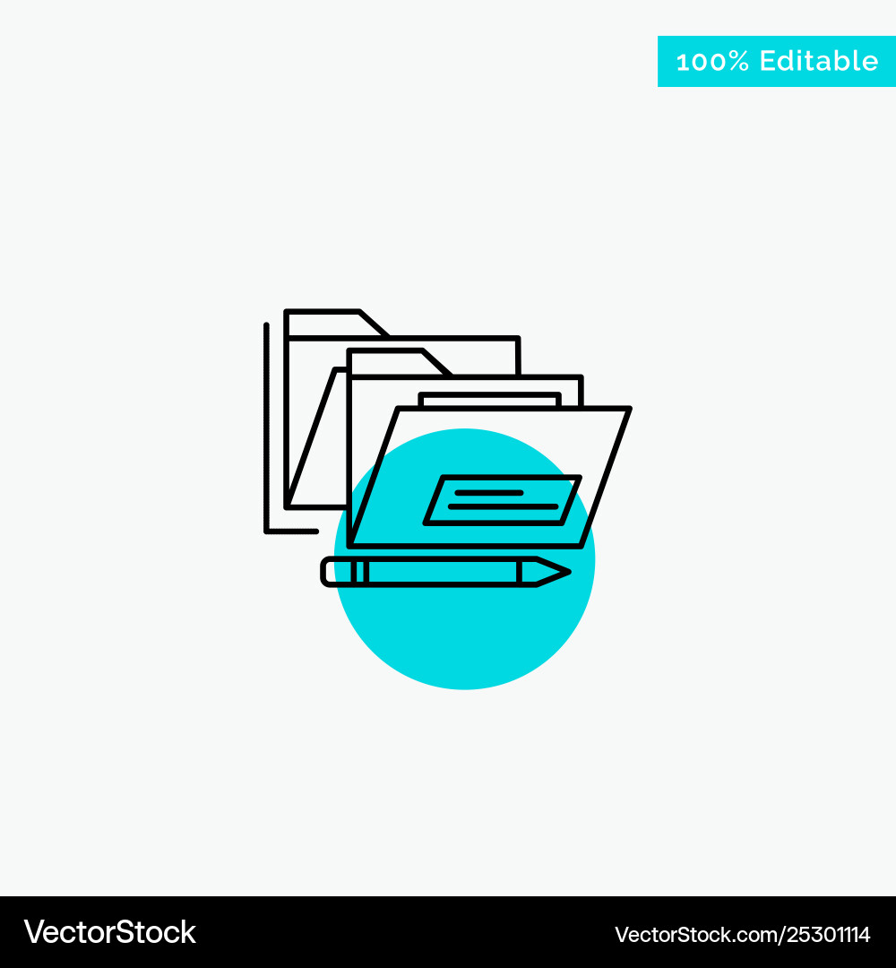 File folder date safe turquoise highlight circle Vector Image