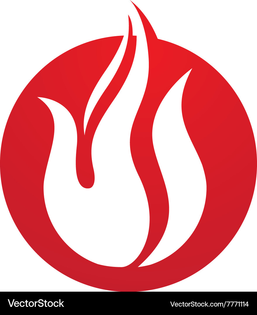Fire flame logo template Vector Image