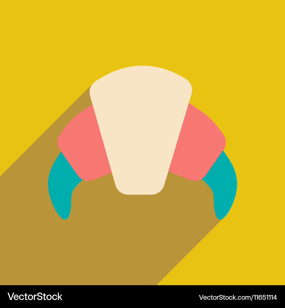 Flat with shadow icon and mobile application Vector Image
